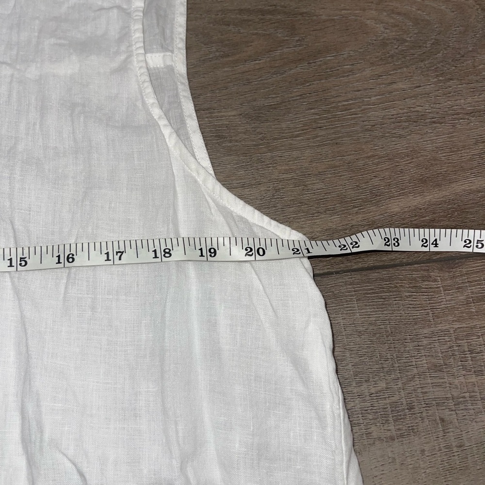 Eileen Fisher Crisp White Linen Blouse - Picture 6 of 8